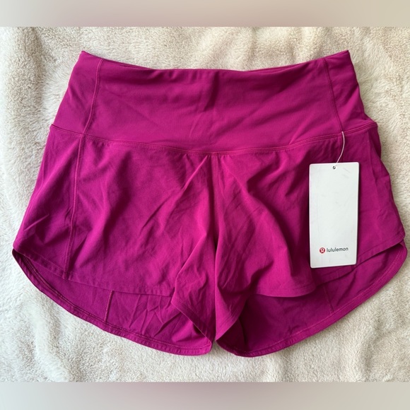 NWT RARE Lululemon Speed Up HR Short Magenta Size 4 - Picture 5 of 11